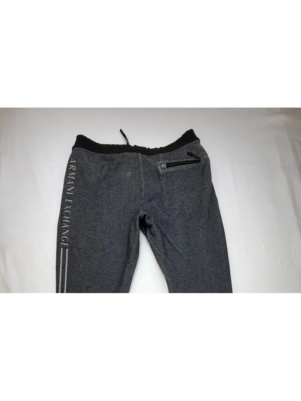 Armani Exchange Men's Sweatpants Drawstring Zip Pocket Solid Size S Gray